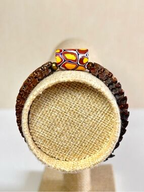 Vintage African Trade Snake Vertebrae Venetian millefiori Glass Bead